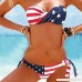 RAISINGTOP Women American Flag Print Bikini Set Swimwear Separates Push-Up Padded Bra Swimsuit Beachwear Two Pieces Blue B079MCL3QN